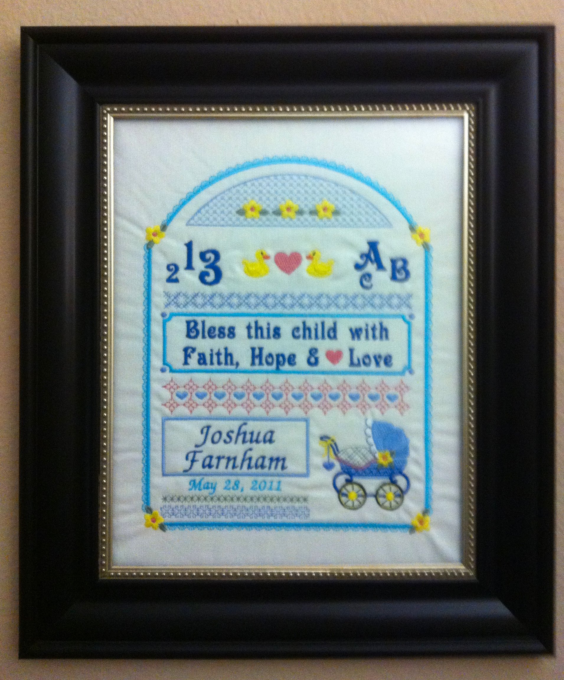 Framed Baby Announcement
